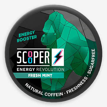 SCOOPER Fresh Mint Caffeine Energy Pouches