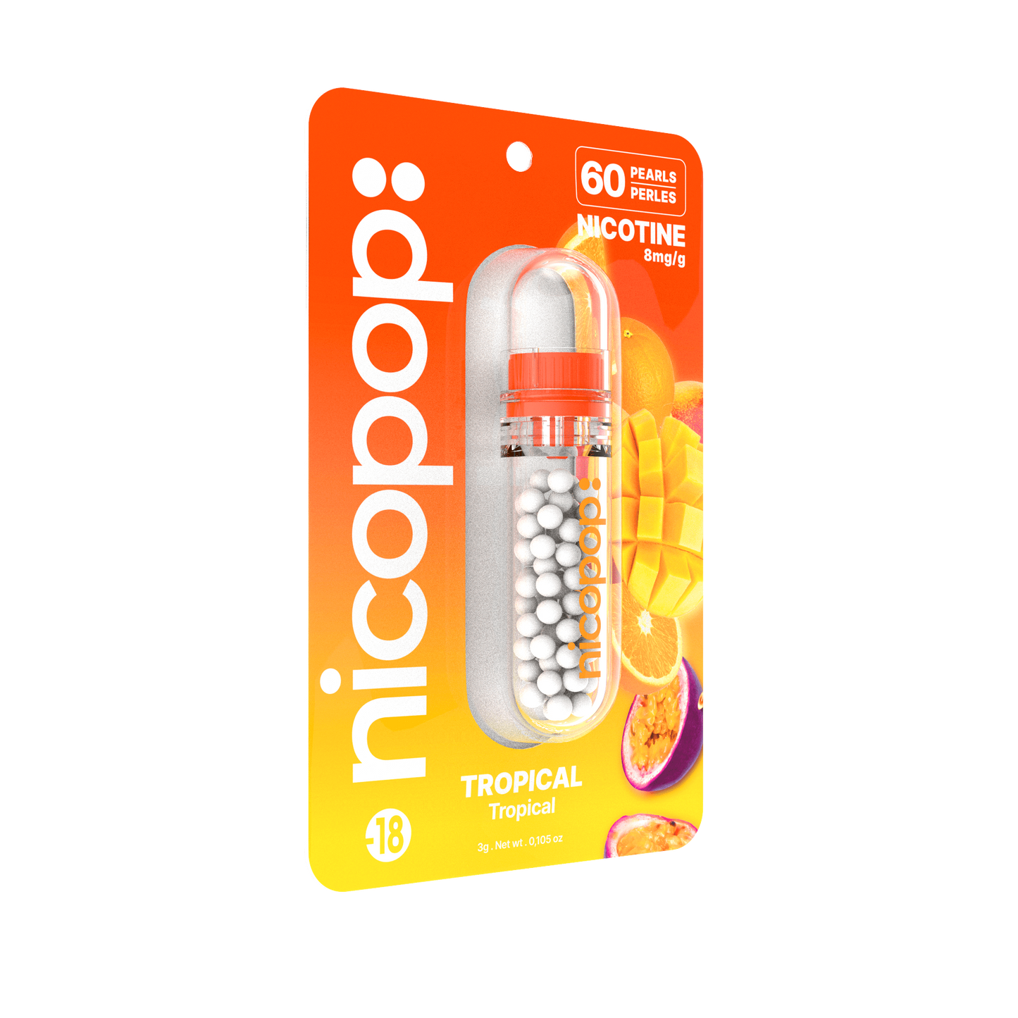 Nicopop Tropical| 8mg Nicotine Pearls