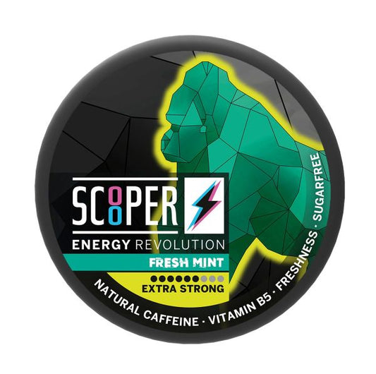 SCOOPER Fresh Mint Caffeine Energy Pouches