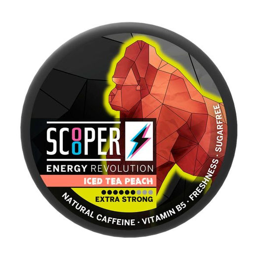 SCOOPER Iced Tea Peach Energy Pouches
