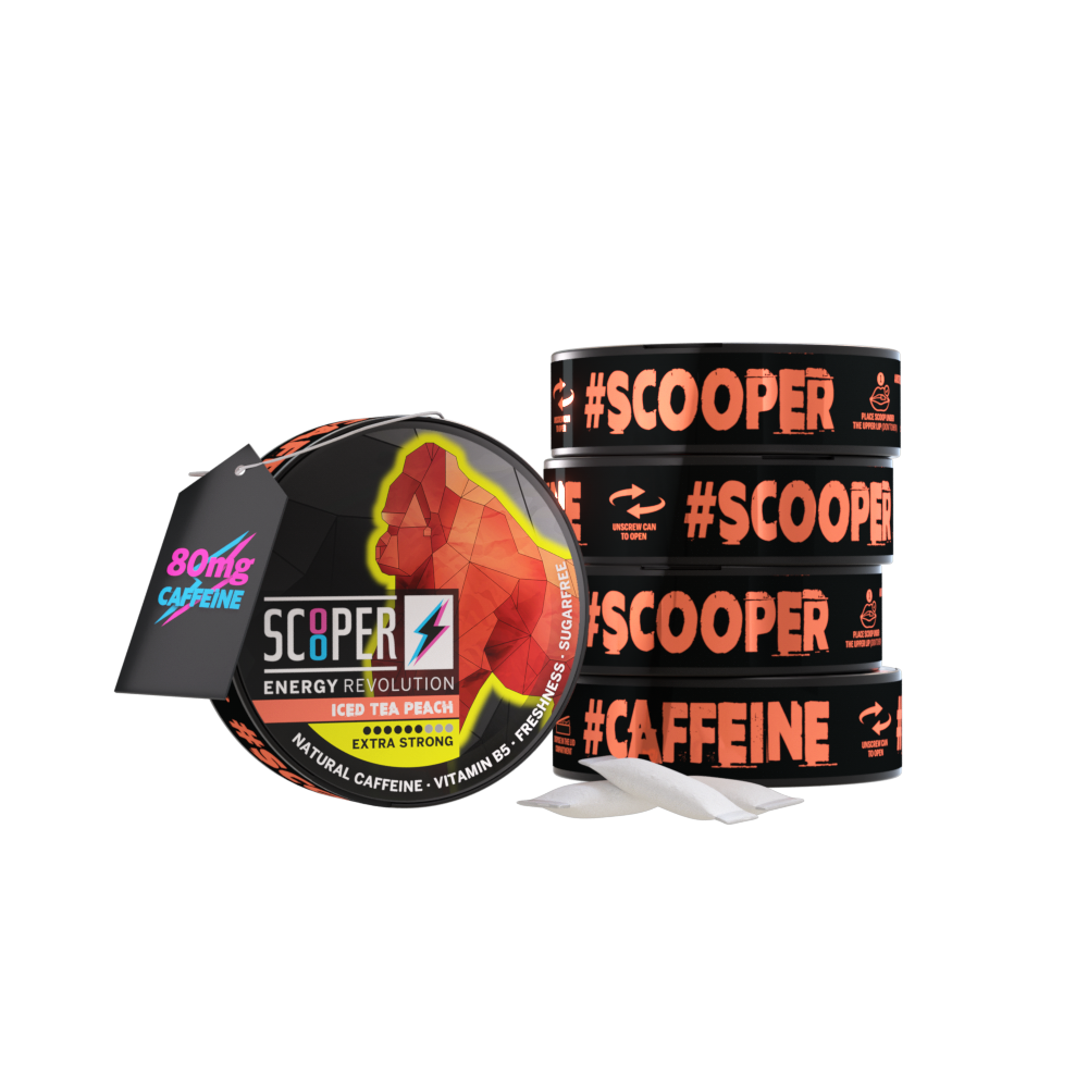 SCOOPER Iced Tea Peach Energy Pouches