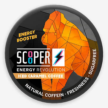 SCOOPER Iced Caramel Coffee Energy Pouches